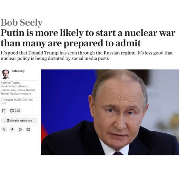 The Telegraph: Секретна ядерна доктрина РФ передбачає триетапний сценарій атаки